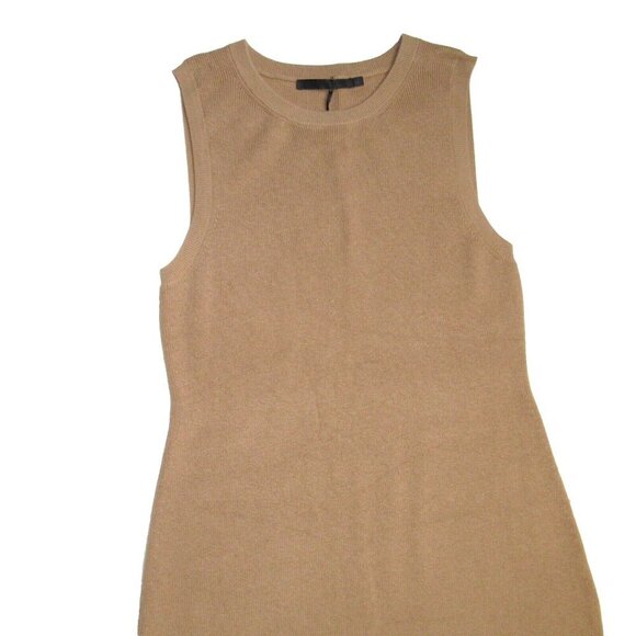 NWT JENNI KAYNE Sleeveless Midi in Camel Cotton & Cashmere Blend Sweater Dress L - Picture 3 of 6
